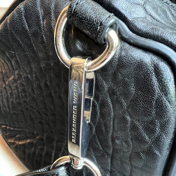 Authentic Alexander Wang Mini Pebbled Lambskin Rockie Black Silver Hardware Bag - Picture 6 of 13